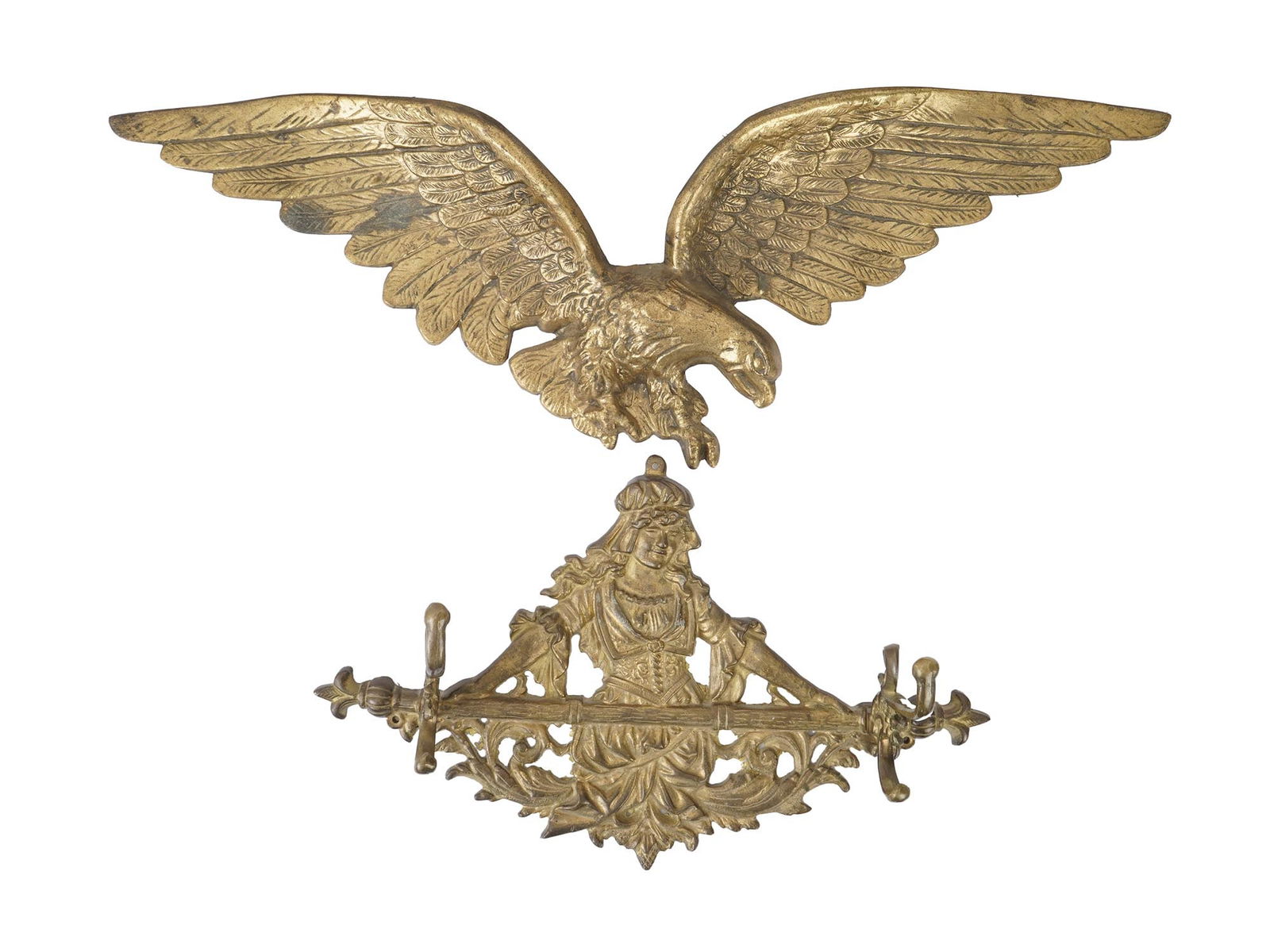 PAIR OF VINTAGE DECORATIVE BRASS WALL PLAQUES (1 of 10)