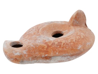 100 TO 200 AD ROMAN TERRACOTTA POTTERY ANCIENT OIL LAMP