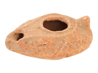 ANCIENT BYZANTINE EMPIRE TERRACOTTA POTTERY ANCIENT OIL LAMP