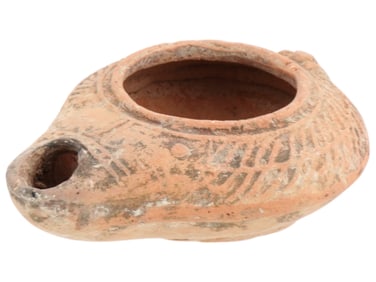 ANCIENT ROMAN TERRACOTTA OIL LAMP 100 TO 300 AD