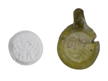 100 TO 300 AD ANCIENT ROMAN GLASS MENORAH PENDANT