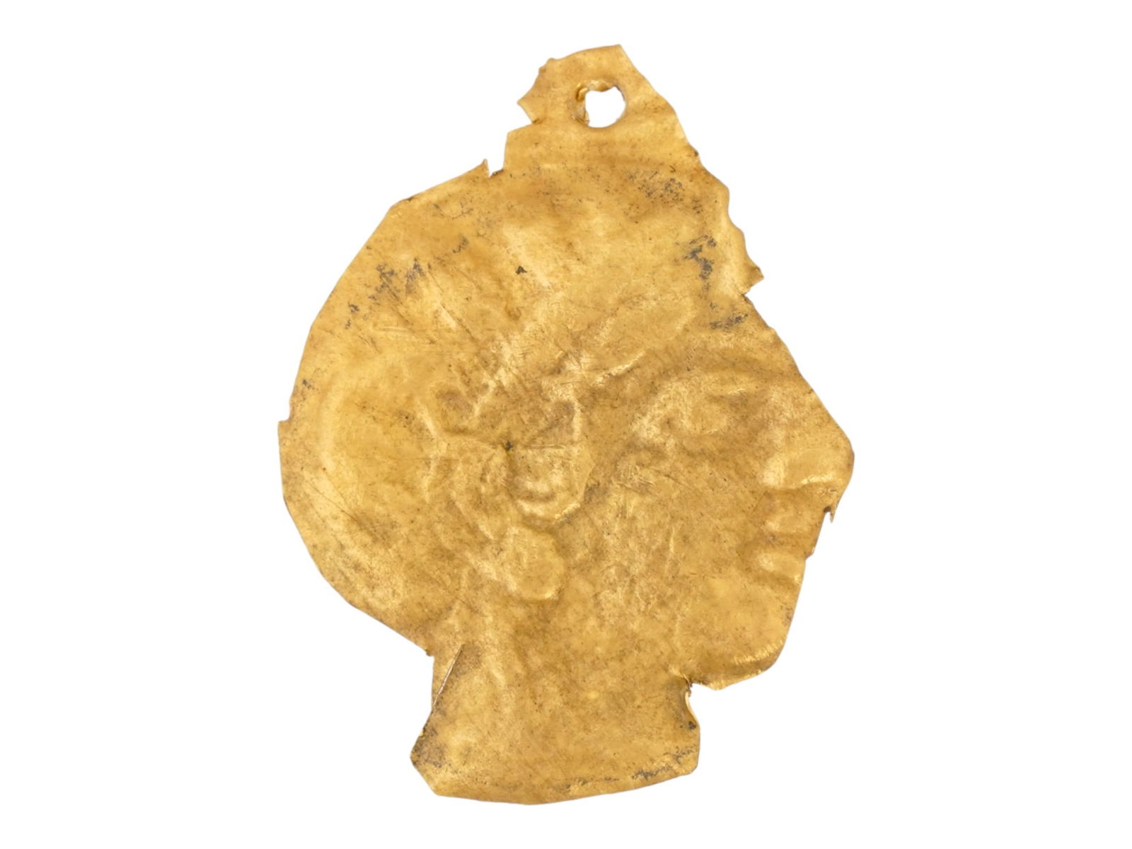 ANCIENT GREEK GOLD PENDANT WITH ATHENA HEAD 500 TO 300 BC (1 of 4)
