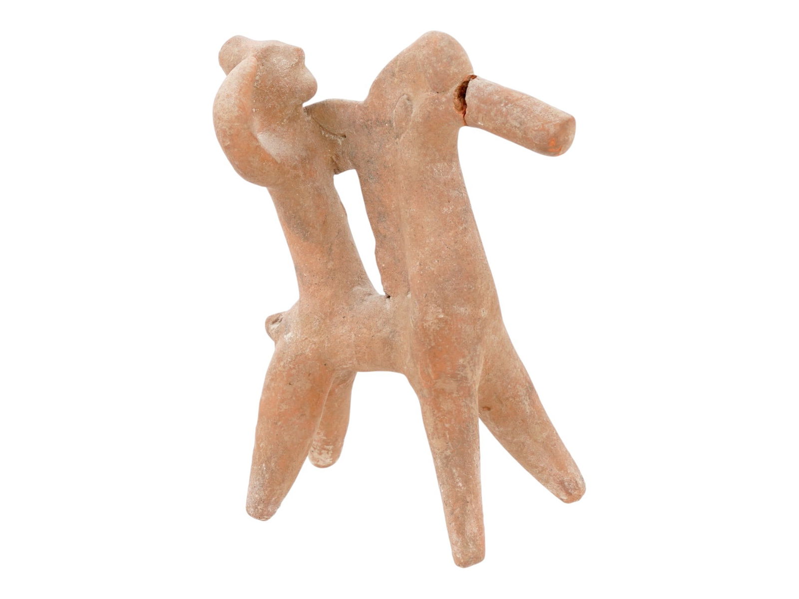 ANCIENT GREEK TERRACOTTA FIGURE HORSEBACK GLADIATOR (1 of 7)