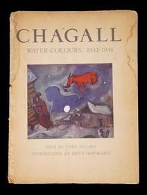 PAUL ELUARD BOOK CHAGALL WATER COLOURS 1942 TO 1946