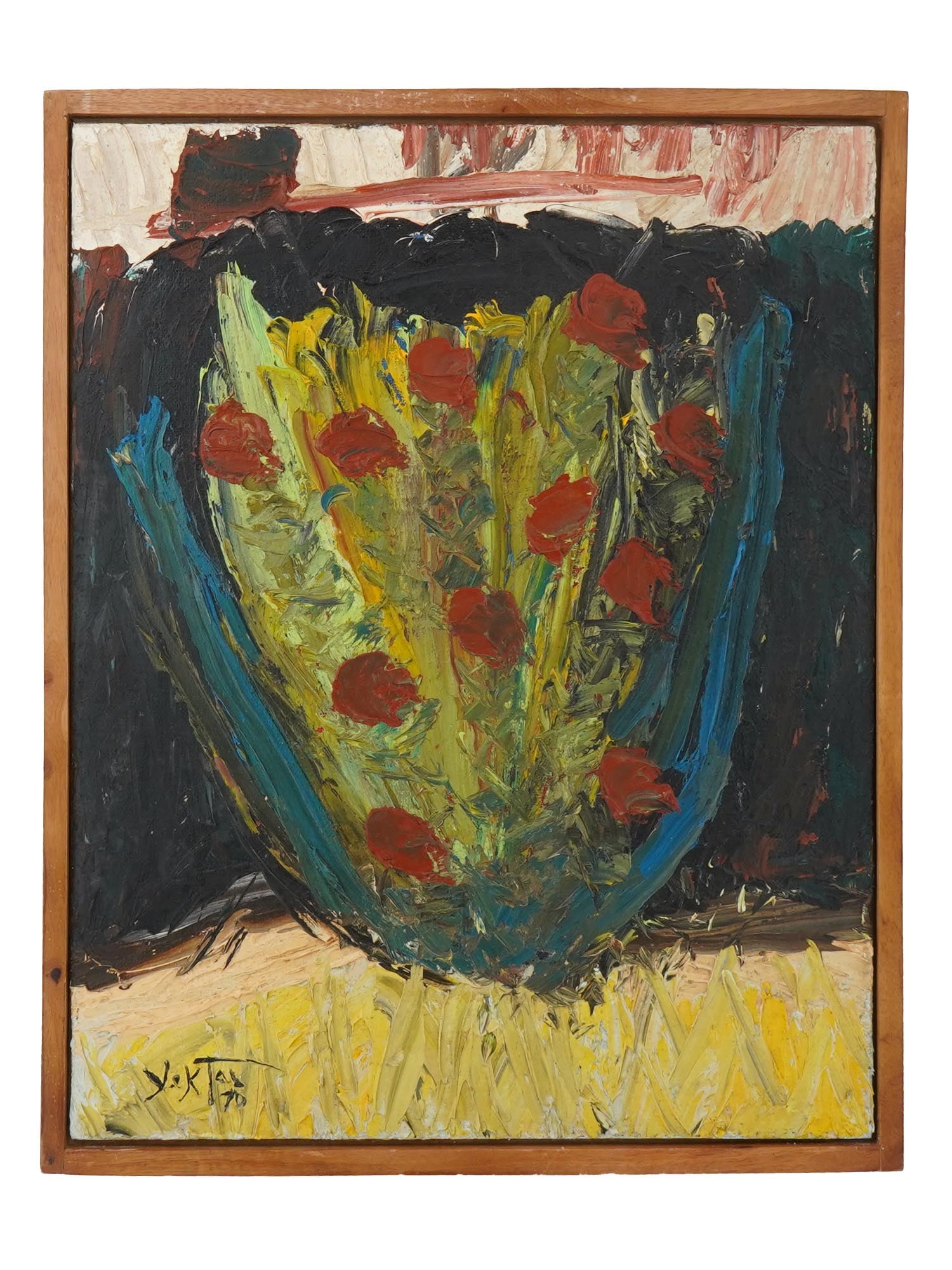 ATTR TO MANOUCHER YEKTAI IRANIAN AMERICAN PAINTING 1970 (1 of 4)