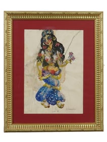 ATTR VLADISLAV KHODASEVICH WATERCOLOR PAINTING
