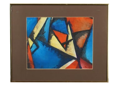 ATTR TO LYUBOV POPOVA RUSSIAN ABSTRACT PAINTING