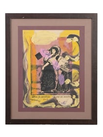 MODERNIST PASTEL PAINTING AFTER FRANCISCO GOYA SIGNED