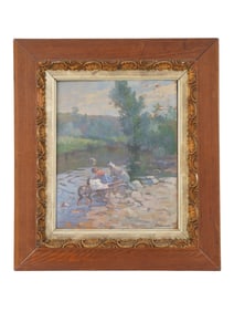 MODERNIST FRENCH OIL PAINTING BY ALEXANDRE RIGOTARD