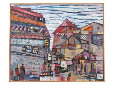 PAVEL NIKOLAYEV RUSSIAN CITYSCAPE OIL PAINTING