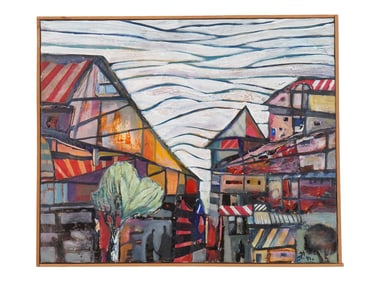 PAVEL NIKOLAYEV RUSSIAN CITYSCAPE OIL PAINTING
