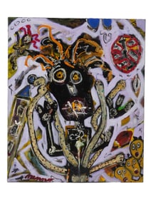 MENNO KRANT OIL ABSTRACT OUTSIDER PAINTING