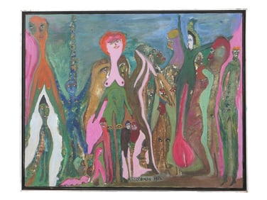 AMERICAN OIL PAINTING BY HERMAN AND ESTELLE GOODMAN