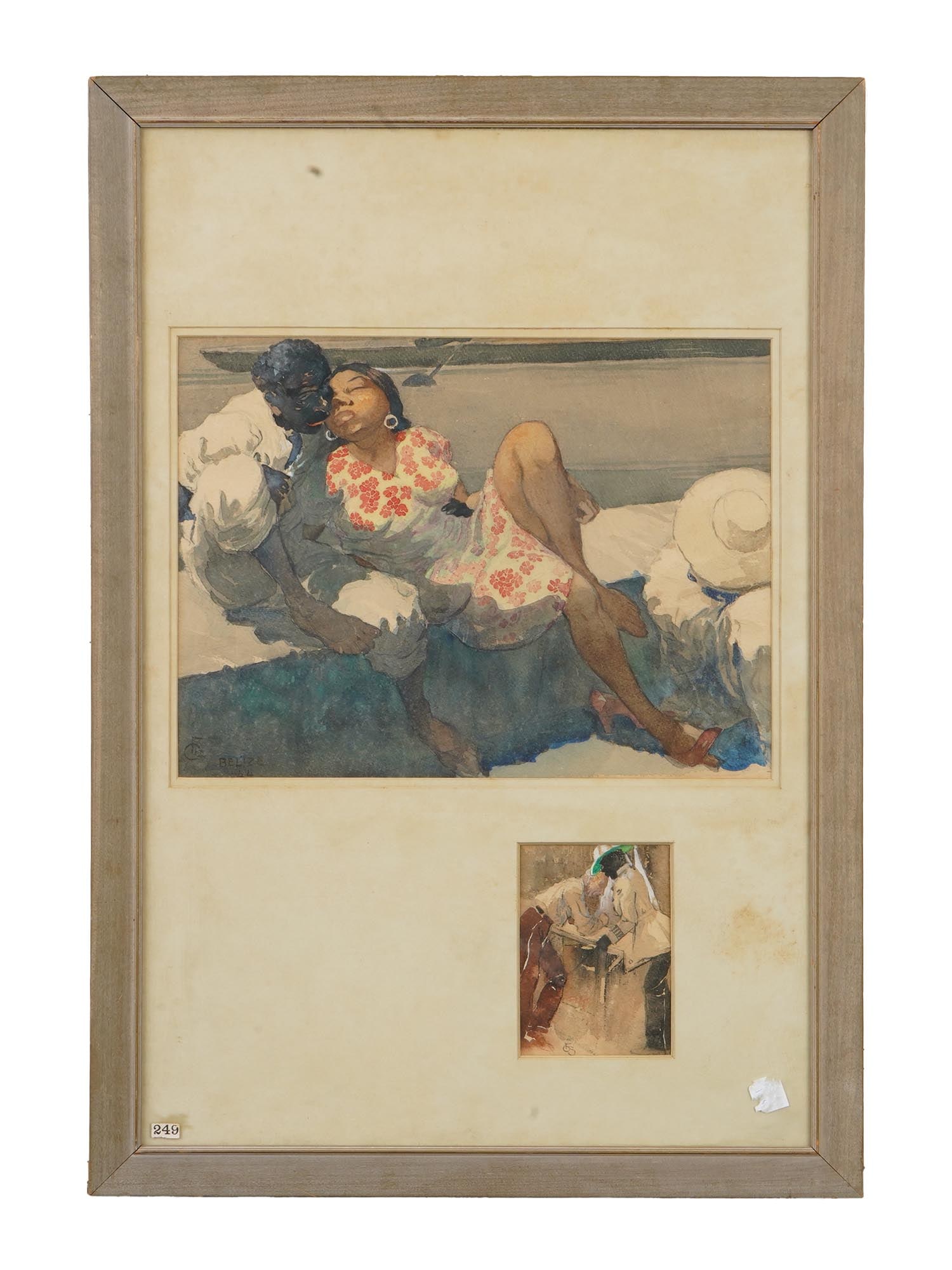 CARL FOLKE SAHLIN GENRE WATERCOLOR PAINTINGS (1 of 6)