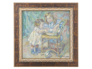 ATTR TO NICOLAS TARKHOV RUSSIAN SCENE OIL PAINTING