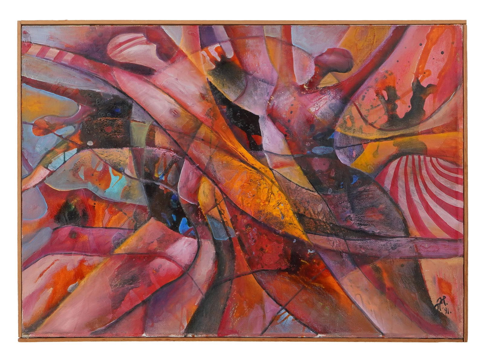 PAVEL NIKOLAYEV RUSSIAN ABSTRACT PAINTING HOT SUN 1991 (1 of 5)