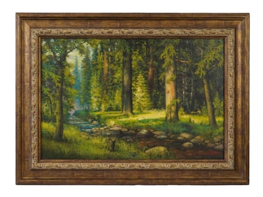 ATTR IVAN SHISHKIN RUSSIAN LANDSCAPE OIL PAINTING