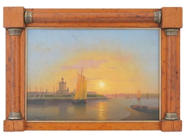ATTR IVAN AIVAZOVSKY RUSSIAN SEASCAPE OIL PAINTING