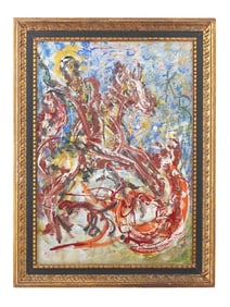 RUSSIAN OIL PAINTING BY ANATOLY ZVEREV WITH COA