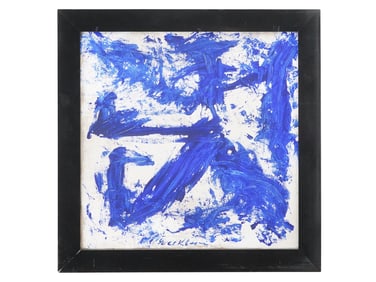 MIXED MEDIA ABSTRACT PAINTING BY YVES KLEIN