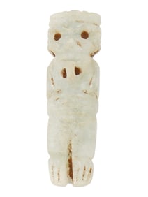 ANCIENT PRE COLUMBIAN MEZCALA FIGURAL JADE PENDANT