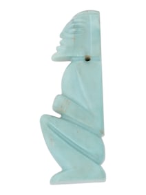 ANCIENT PRE COLUMBIAN FIGURAL JADE PENDANT