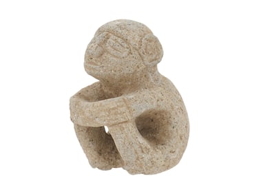 ANCIENT PRE COLUMBIAN HAND CARVED STONE SHAMAN FIGURINE