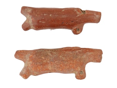 LOT OF PRE COLOMBIAN TERRACOTTA POTTERY WHISTLES