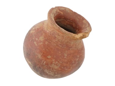 ANCIENT PRE COLUMBIAN TERRACOTTA VASE OF BULBOUS FORM