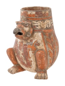 PRE COLUMBIAN MESOAMERICAN TERRACOTTA POTTERY URN