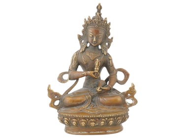 ASIAN PATINATED BRONZE STATUE OF BUDDHA VAJRASATTVA