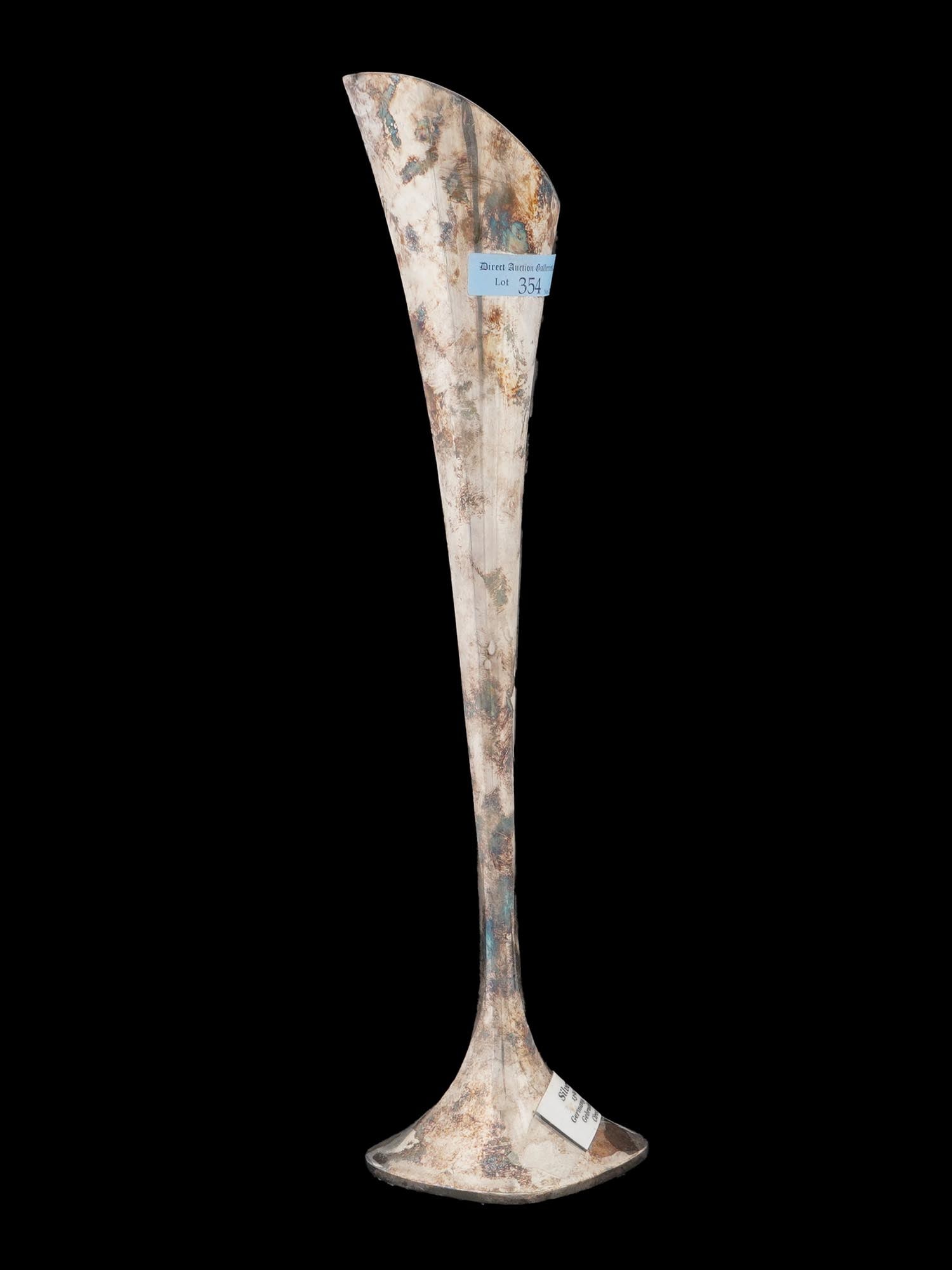 ANTIQUE GERMAN GEBRUDER KUHN 835 SILVER FLORIFORM VASE (1 of 10)