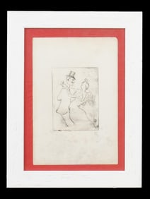 HENRI TOULOUSE LAUTREC FRENCH ETCHING DANCING COUPLE