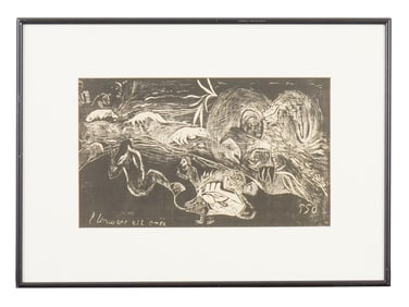 PAUL GAUGUIN FRENCH WOODCUT CREATION OF THE UNIVERSE
