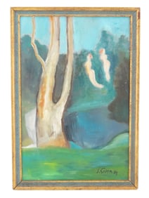 JOSEF SIMA CZECH FRENCH LANDSCAPE OIL PAINTING