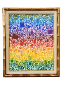 AMERICAN WATERCOLOR PAINTING SIGNED ALMA THOMAS