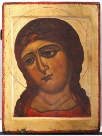 ANTIQUE 16TH C RUSSIAN ORTHODOX ICON ARCHANGEL GABRIEL