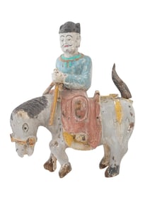 RARE FINE 19 C KOREAN JOSEON DYNASTY WOOD SCULPTURE