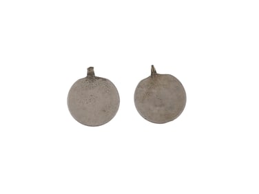 PAIR OF ANTIQUE SAUDI ARABIA SILVER COIN PENDANTS
