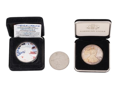 COLLECTION OF AMERICAN SILVER COINS IN BOXES W COA