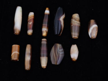 COLLECTION OF ANCIENT ROMAN PARTHIAN AGATE BEADS