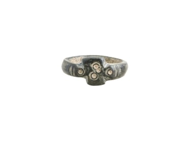 ANCIENT BYZANTINE BRONZE CROSS RING 300 TO 500 AD