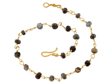 ANCIENT ROMAN GOLD AND GLASS BRACELET CA 100 TO 300 AD