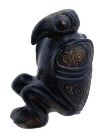 ANCIENT PRE COLUMBIAN HAND CARVED BIRD FIGURINE