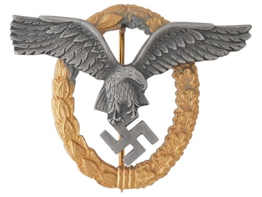 WWII NAZI GERMAN LUFTWAFFE SERVICE PILOT OBSERVER BADGE