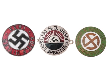 LOT OF THREE WWII ERA GERMAN NAZI BADGES