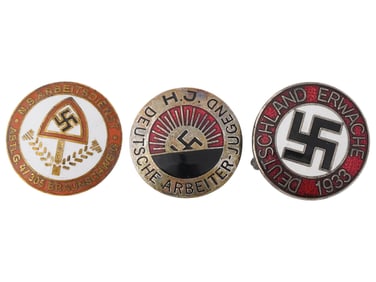 WWII NAZI GERMAN SWASTIKA PIN BADGES