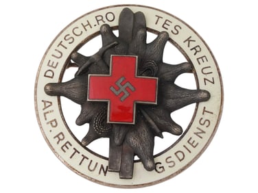 GERMAN WWII RED CROSS ALPINE RESCUE SERVICE BADGE