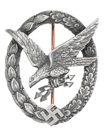 WWII NAZI GERMAN RADIO OPERATOR AND AIR GUNNER BADGE