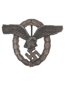 WWII NAZI GERMAN THIRD REICH PILOT OBSERVER BADGE